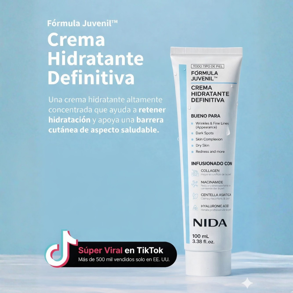 CREMA NIDA® | Hidratación y reparación intensiva - Resultados visibles en 7 días