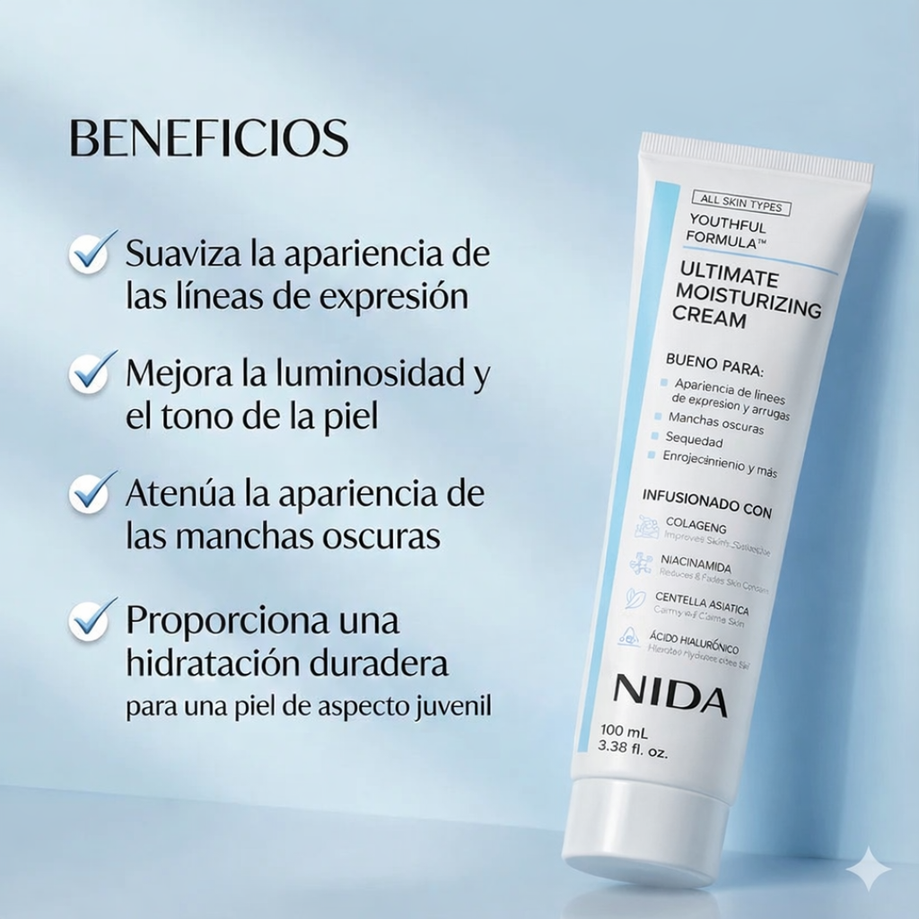 CREMA NIDA® | Hidratación y reparación intensiva - Resultados visibles en 7 días